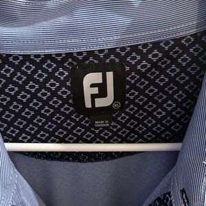 FJ Men's Navy Patterned Casual Shirt